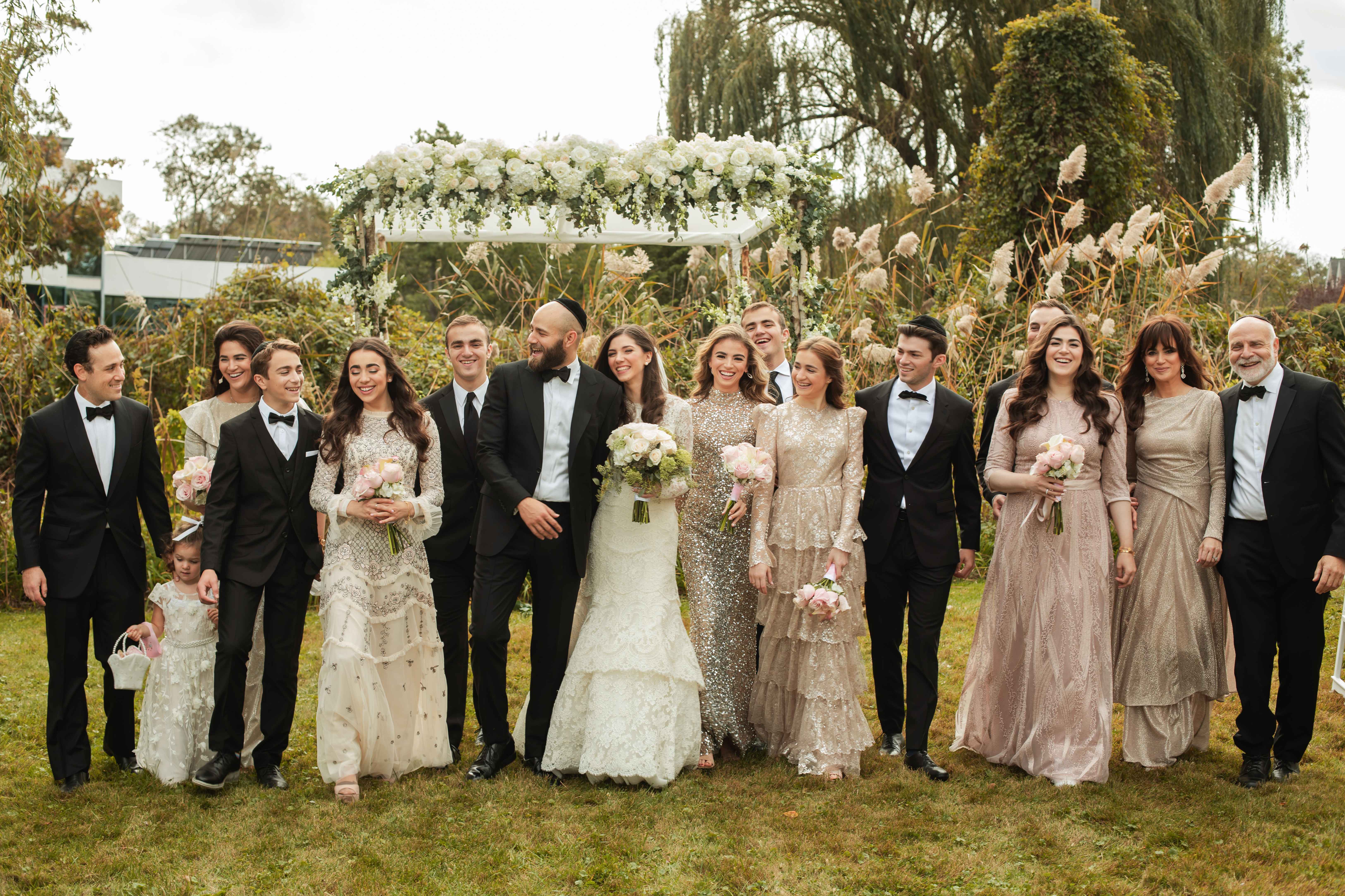 A family portrait from a wedding photographed by CJ Studios.