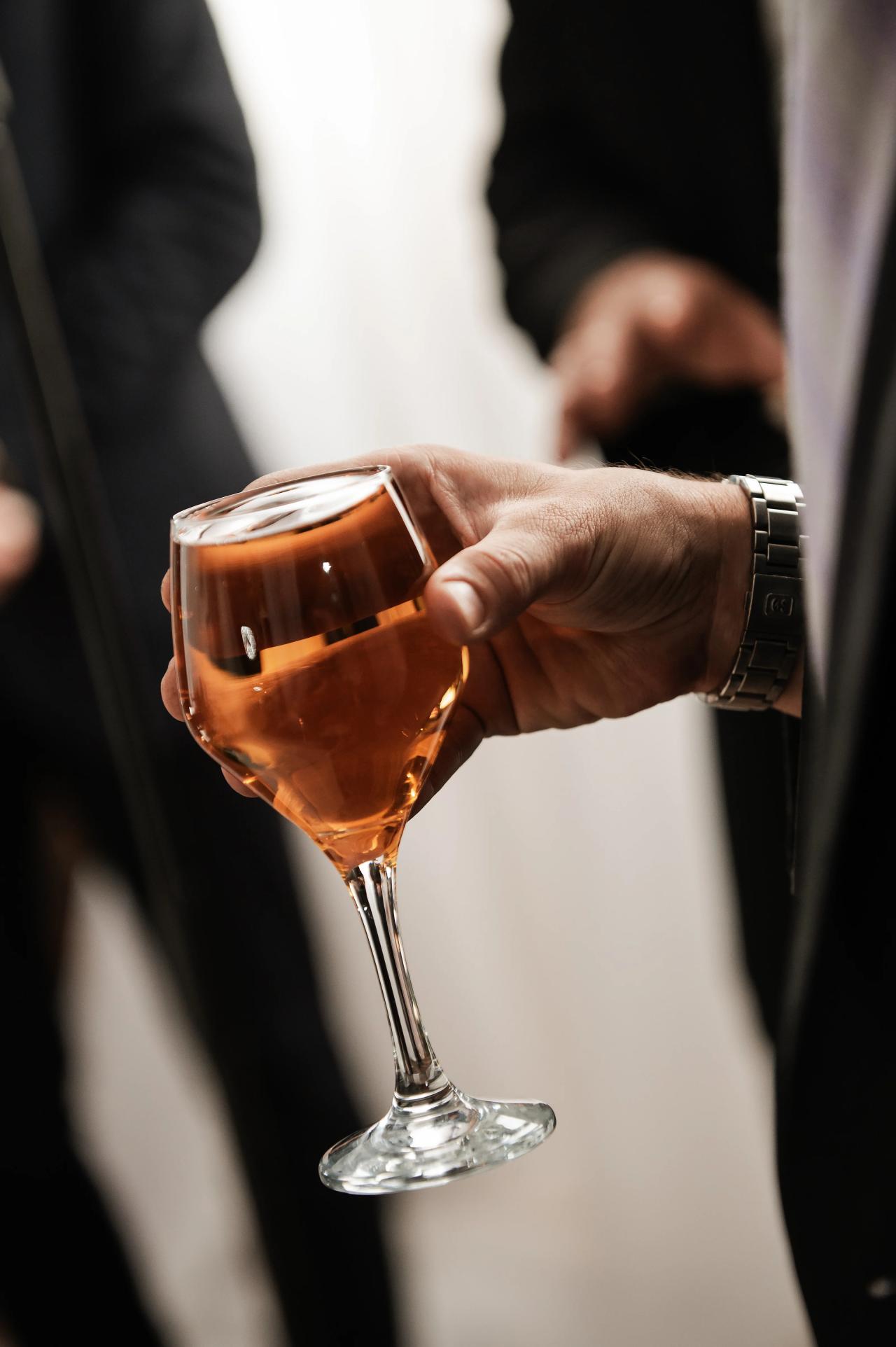 Wine cup detail during the Jewish wedding ceremony. Jewish wedding in Baltimore.
